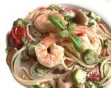 海老とオクラの簡単トマトパスタ作り方10写真