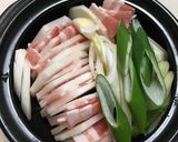 あったか１人鍋⑤　ミルフィーユ鍋作り方1写真
