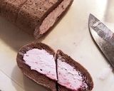 ラズベリーココアハートロールケーキ♡作り方17写真