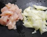 簡単！白いオムライス☆親子丼作り方1写真