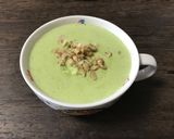 空豆と大豆のスープ　ベジタリアン仕様作り方6写真