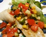 鱈・白身魚のムニエル☆塩レモン野菜ソース作り方9写真