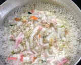 そばの実でなんちゃってかに雑炊作り方5写真