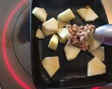 納豆とリンゴのスクランブルエッグ作り方2写真