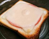 簡単朝食！ハムチーズシュガートースト作り方3写真