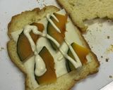 リメイク・かぼちゃの煮物のサンドイッチ作り方1写真