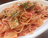 一つの鍋で作る魚介のトマトソースパスタ作り方7写真
