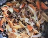 ٩( ᐛ )و牛肉とさつま芋のみそ炒め♬作り方6写真