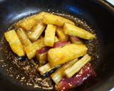 ごぼうとさつま芋の甘辛炒め作り方3写真