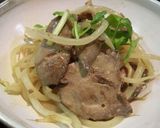 鶏レバともやしのポン酢炒め作り方5写真