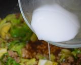 たっぷり１人分＊キャベツのピリ辛ひき肉丼作り方8写真