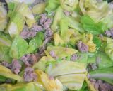 たっぷり１人分＊キャベツのピリ辛ひき肉丼作り方5写真