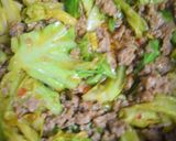 たっぷり１人分＊キャベツのピリ辛ひき肉丼作り方6写真