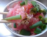 最速のマグロの切り落としユッケ丼作り方10写真