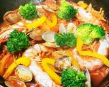 基本のトマトソースで簡単にパスタパエリア作り方7写真