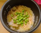 穂先メンマやわらぎと枝豆の炊き込みご飯作り方5写真
