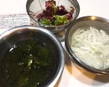 ミミガーとワカメのマヨポン酢。作り方1写真