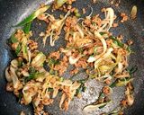 大豆のお肉で！ヘルシーねぎ玉丼作り方3写真