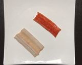 カニカマで縞々ウインナー作り方1写真