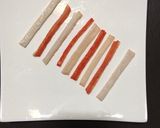 カニカマで縞々ウインナー作り方2写真