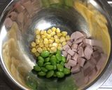 枝豆コーンとギョニソのオリーブオイル和え作り方1写真