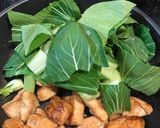 鶏ムネ肉とチンゲンサイの粒マスタード炒め作り方5写真