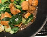 鶏ムネ肉とチンゲンサイの粒マスタード炒め作り方7写真