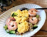 ふわふわ玉子のっけ海老炒飯作り方5写真