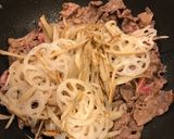 牛肉、ごぼう、蓮根の甘辛炒め！味濃いめ作り方8写真