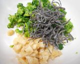 めっけもん♪簡単！菜の花チャーハン作り方3写真
