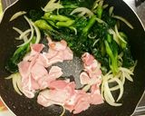 ゴマ油香る菜の花と豚肉の中華炒め作り方2写真