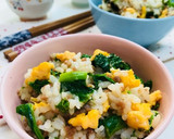 菜の花と甘辛そぼろの彩り混ぜご飯作り方8写真