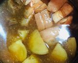 しみしみ〜新じゃがいも♡味噌味の豚の角煮作り方6写真