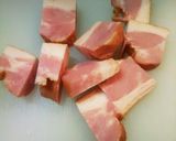 簡単！餅と厚切りベーコンの醤油マヨ炒め作り方2写真