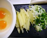 簡単！新じゃがのニラたま☆芙蓉蟹風作り方1写真