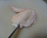 鶏手羽の骨抜きみぞれ煮作り方1写真