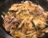 ネギ豚だいこん餅の韓国風炒め ごま甘酢味作り方6写真