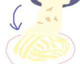 少ない材料@クリームソースパスタ作り方3写真