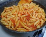 えびとトマトのパスタ作り方6写真