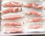 冷凍保存！マヨ味噌豚肉野菜巻き！作り方5写真