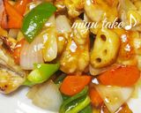 鳥手羽元と蓮根♡彩野菜の甘酢餡♪作り方12写真