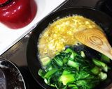 チンゲン菜と卵のオイスターソース炒め作り方4写真