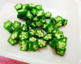 濃厚な味♦豆腐ピザ(オクラ&キムチ)作り方5写真