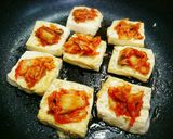 濃厚な味♦豆腐ピザ(オクラ&キムチ)作り方8写真