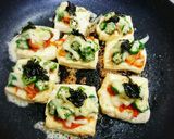 濃厚な味♦豆腐ピザ(オクラ&キムチ)作り方12写真