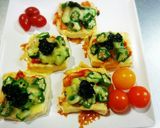 濃厚な味♦豆腐ピザ(オクラ&キムチ)作り方13写真