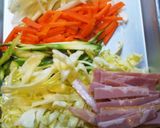 ガッサリ細切りキャベツの野菜スープ作り方1写真