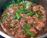 レバーとニンニクの芽の甘辛煮作り方4写真