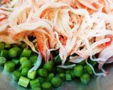 にんにくの芽とカニカマの卵焼き作り方2写真