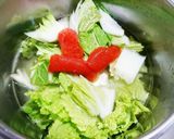 からだぽかぽか♥白菜の辛子明太子スープ作り方3写真
